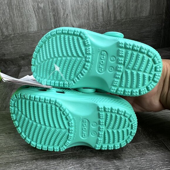CROCS Classic Infant size 5 Lagoon Teal Clogs - Picture 8 of 9